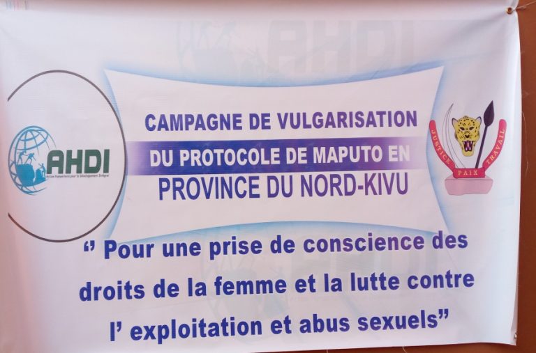 Nord-Kivu : l&rsquo;ONG AHDI se lance dans la vulgarisation du protocole de Maputo